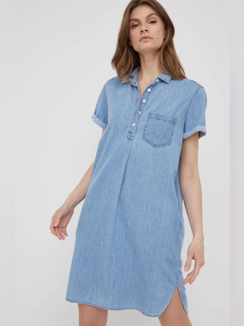 GAP | BNWT Light Wash Denim Tee Dress Size L